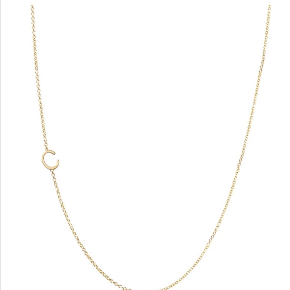 Gold initial necklace